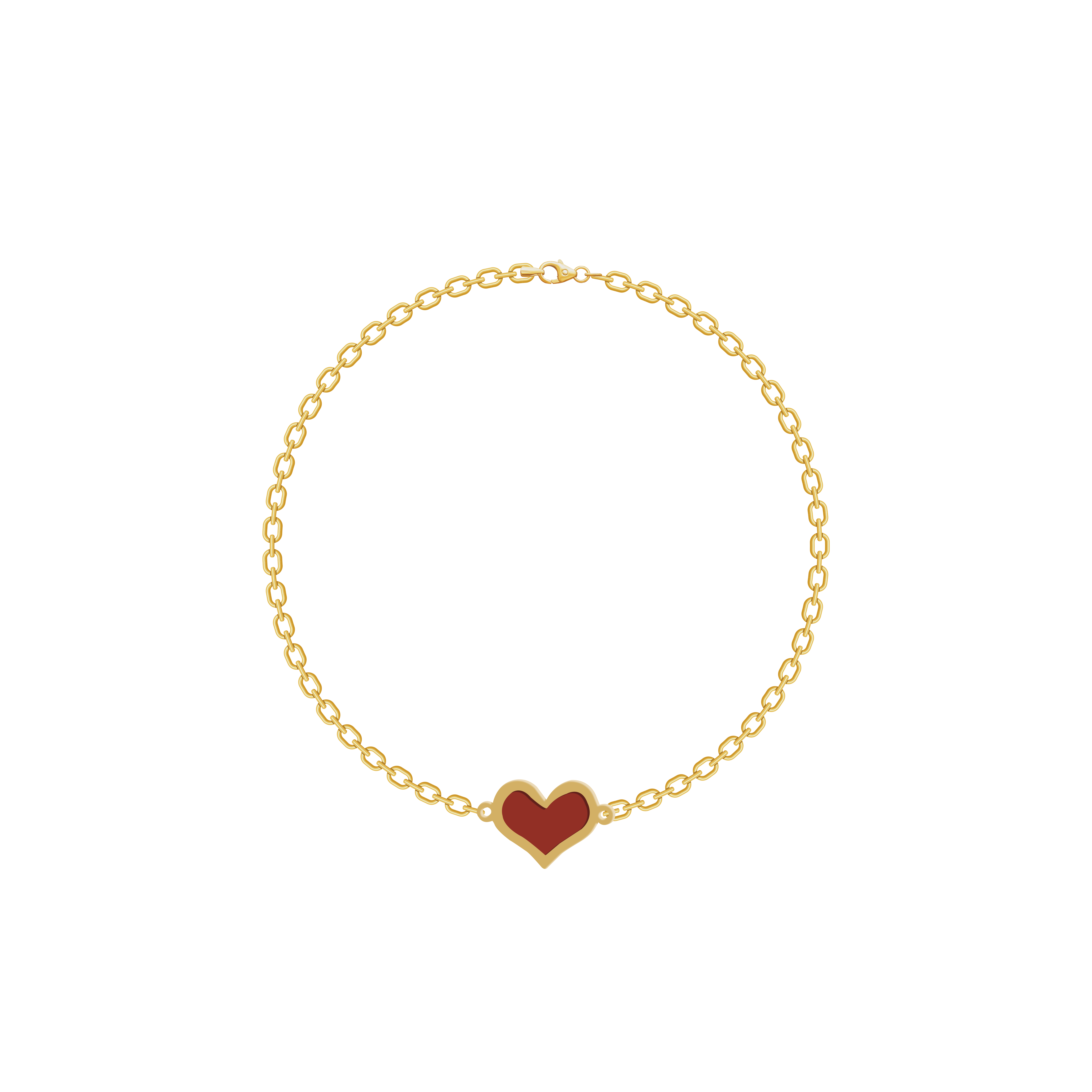 سِوار ذهب قلب احمر