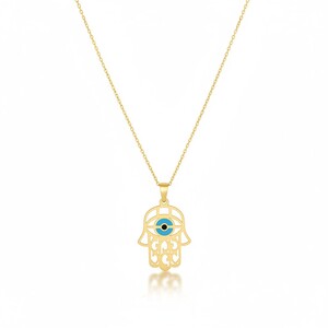 Blue Hamsa Necklace