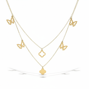 قلادة صفين تصميم فراشات