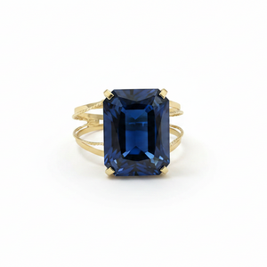 خاتم توباز حجر ازرق